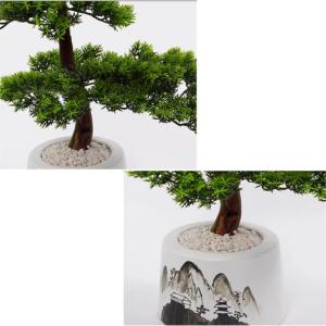 Künstlicher Bonsai-Baum Neue chinesische Zen-Ornamente, künstliche Bonsai-Kiefer, Desktop-Dekoration, Heimbüro, Wohnzimmer, Veranda, grüne Pflanze, Dekoration, Ornament Künstl