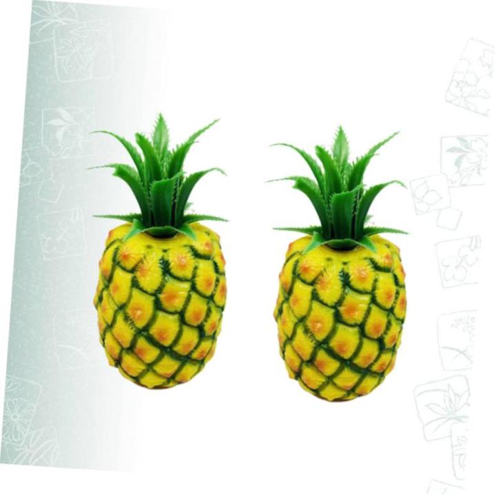 3 Sätze Simulation Ananas-Modell Lebensechte Fruchtdekoration Spielzeug Obst Prop-Modell Künstliche Früchte Plastikobst Nachahmung Ananas-Modell Früchte Foto Requisiten 2 Stüc