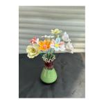 Wandblume aus Keramik, Blumenskulptur aus Keramik, Blumen aus Keramik, Heimdekor, Blumenarrangements aus Keramik, Kunstblumen, dekorative Arrangements (grün)