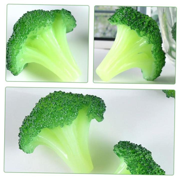 20 STK Simulierter Blumenkohl Dekorative Gemüsemodelle Realistische Gemüseattrappen Kunstpflanzen lebensechtes Gemüse simulierte Gemüsebrokkolischeibe simulierte Brokkoli-Model