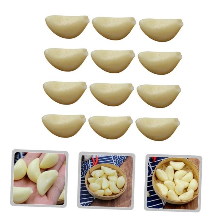 24 STK Simulierter Knoblauch Modell Mit Künstlichen Knoblauchflocken Falsches Gemüsedekor Gefälschter Knoblauch Gefälschte Gemüsestütze Elefantenknoblauch Knoblauchflocken Pr