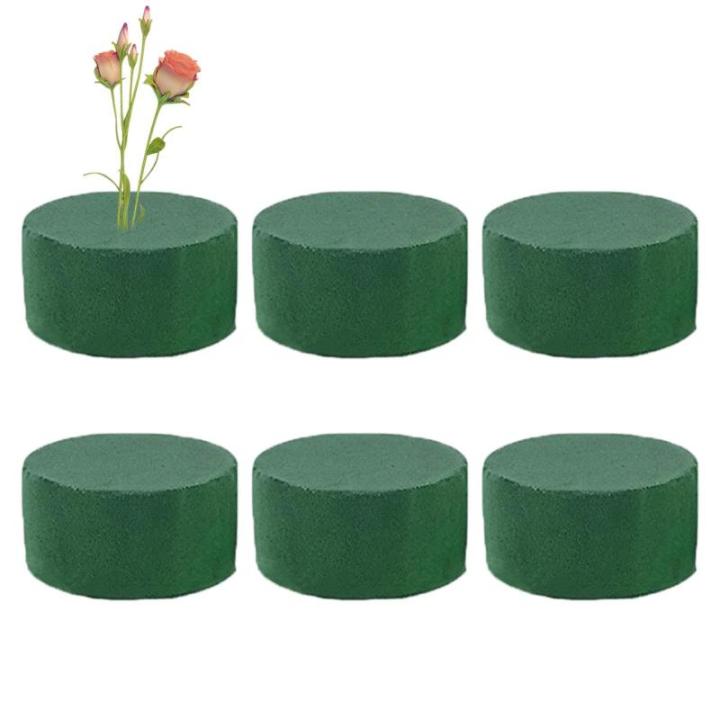 6 stuks bloemensteekschuim-cilinder, insteekschuim voor kunstbloemen, rond, voor bloemstukken, kunstbloemen en verse bloemen, natte en droge bloemisten, schuimblokken voor thuis, b