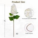 3 stuks nepbloemen hortensia witte 73,9 cm hoge kunstmatige hortensia bloemen, zijden bloemen lange steel voor bloemstuk thuis boerderij kantoor hotel decoratie