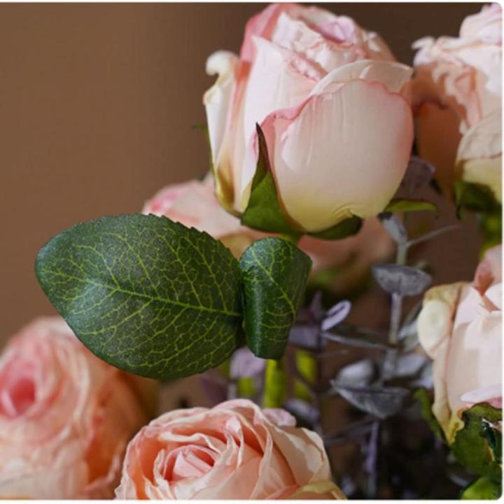 Kunstblumen Künstliche Rosenblumen, Blumenarrangement für Tischdekoration, kleine Bonsai-Heimdekoration, Tischdekoration für Hochzeiten für jeden Anlass