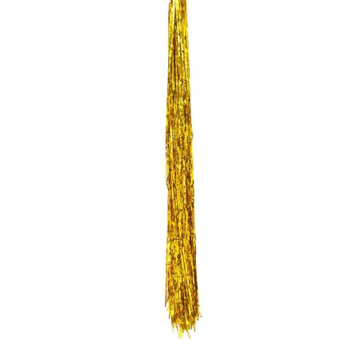 10 x Lametta, glanzend, 100 cm, voor kerstboom, boomversiering, kerstdecoratie, Kerstmis, party, feest, decoratie, zilver, goud, wit, zwart, roze, paars, blauw, groen, kleur naar k