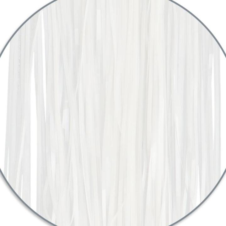 5x klatergoud - witte klatergoudslinger voor Kerstmis - kerstboomversiering voor de kerstboom - klatergoudgordijn met gladde draden (wit - 05 stuks)
