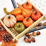 50 Stück Halloween- und Thanksgiving-Dekorationsset Simulation Kürbis Hausgarten Herbsternte Dekoration Herbstferien Party Dekoration (Größe: 50 Stück)