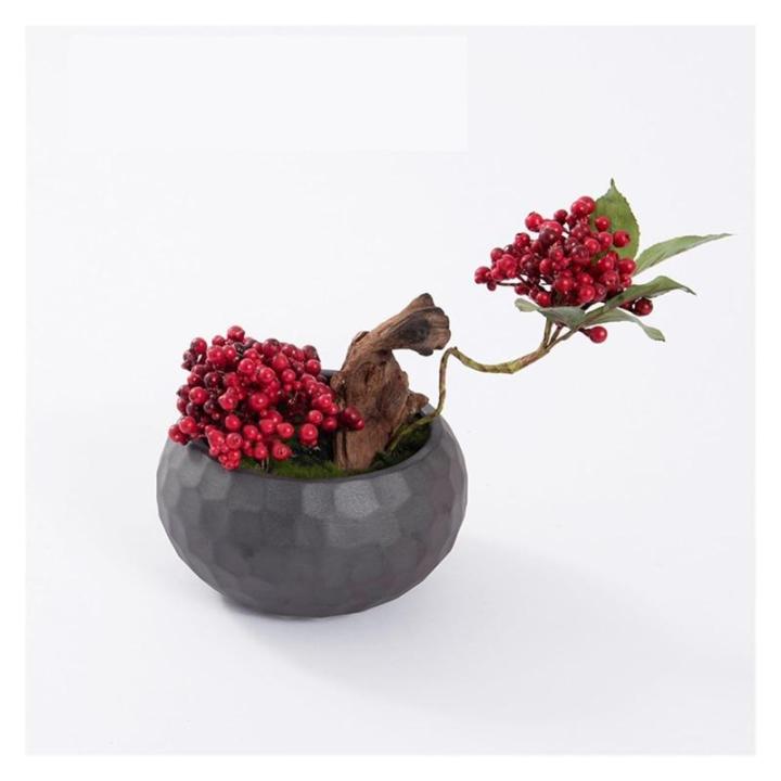 Kunstblumen Künstliche Blumen in Keramikvase – kleine Bonsai-Simulations-Blumenornamente, 33 cm – perfekt für die Innendekoration für jeden Anlass
