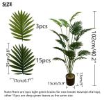 Kunstpflanze 40" Künstliche Palme Pflanzen im Topf Innenbereich mit 18 Trunks Kunstbaum wie echt plastikpflanzen Dekor für Büro Home Badezimmer Bauernhaus
