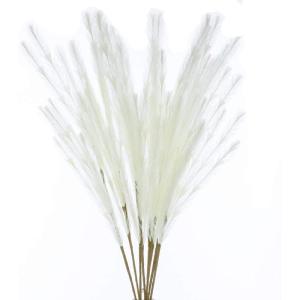 5 stks Kunstbloemen, Pampas Gras Larg Ascendant Gras Nep Bloemen Gras voor Bruiloft Boeketten Home Party Hotel Centerpieces Decoraties, Beige
