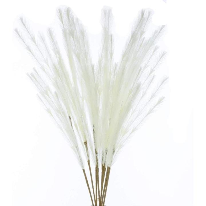 5 stks Kunstbloemen, Pampas Gras Larg Ascendant Gras Nep Bloemen Gras voor Bruiloft Boeketten Home Party Hotel Centerpieces Decoraties, Beige