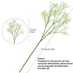 Gypsophila , 10 stuks Gypsophila-planten, voor bruiloft, bruidsboeket, thuis, knutselen en decoratie (wit)