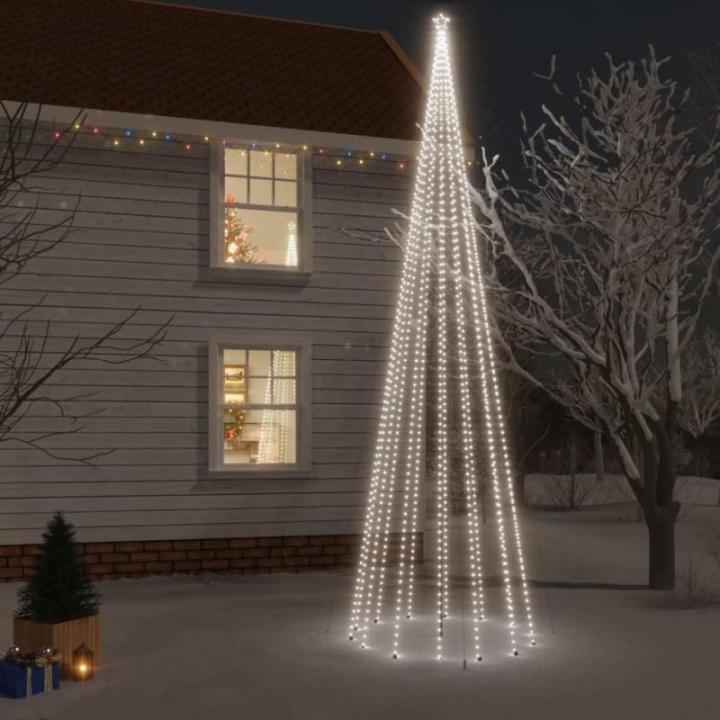 Led-kerstboom met haringen, koudwit, 1134 leds, 800 cm