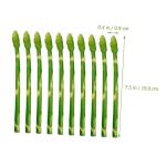 20 STK Simulierte Spargel-Ornamente Realistische Pflanzliche Ornamente Spargel Dekor Spargel-Modelle Gefälschtes Lebensechtes Gemüse Vortäuschen Spielzeug Gemüse Obst PVC