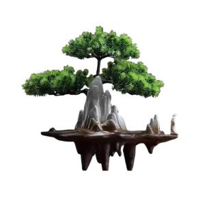 Künstlicher Bonsai-Baum Topfpflanze Dekorationen Kleine Ornamente Simulation Grün Bonsai Kiefer Wohnzimmer Eingang Desktop Dekorationen Künstliche Bäume Pflanzen