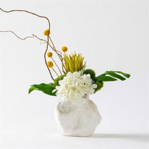 Kunstblumen Vintage-Blumenarrangements – hochsimulierte künstliche Blumen in handgefertigter Keramikvase, elegant für Wohnzimmer für jeden Anlass