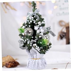 2 Stück Künstlicher Weihnachtsbaum 30 cm Geschmückt Weihnachtsdeko Für Tisch Und Fensterbank Miniatur Weihnachtsfiguren Perfekt Für Weihnachtsdekoration