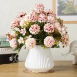 Kunstblumen Künstliche Rosenblumen, Topfschmuck, satte grüne Blätter, für Zuhause, Hochzeit, Büro, Tischdekoration, Geschenk für jeden Anlass