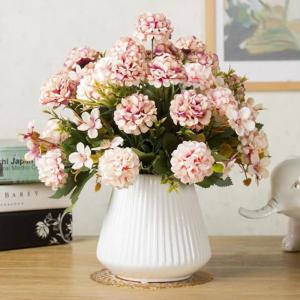 Kunstblumen Künstliche Rosenblumen, Topfschmuck, satte grüne Blätter, für Zuhause, Hochzeit, Büro, Tischdekoration, Geschenk für jeden Anlass