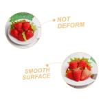 1 Satz Künstliche Erdbeere Gefälschte Erdbeeren Falsches Obst Erdbeer-Dekorationen Süße Erdbeersachen Gefälschte Früchte Lebensechte Erdbeere Lebensechte Früchte PVC 10st