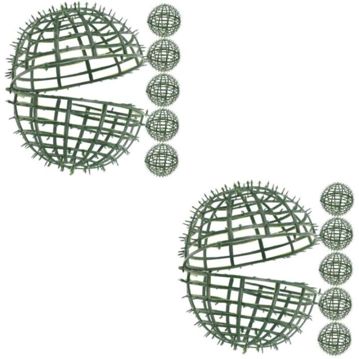 12 STK Blumenarrangement Topiary-käfigrahmen Drahtkugel Rahmen Aus Buchsbaum-formschnitt Stubenwagen Halter Für Blumengraskugeln Topiary-Kugel Faux Anlage Ball Green Plastik