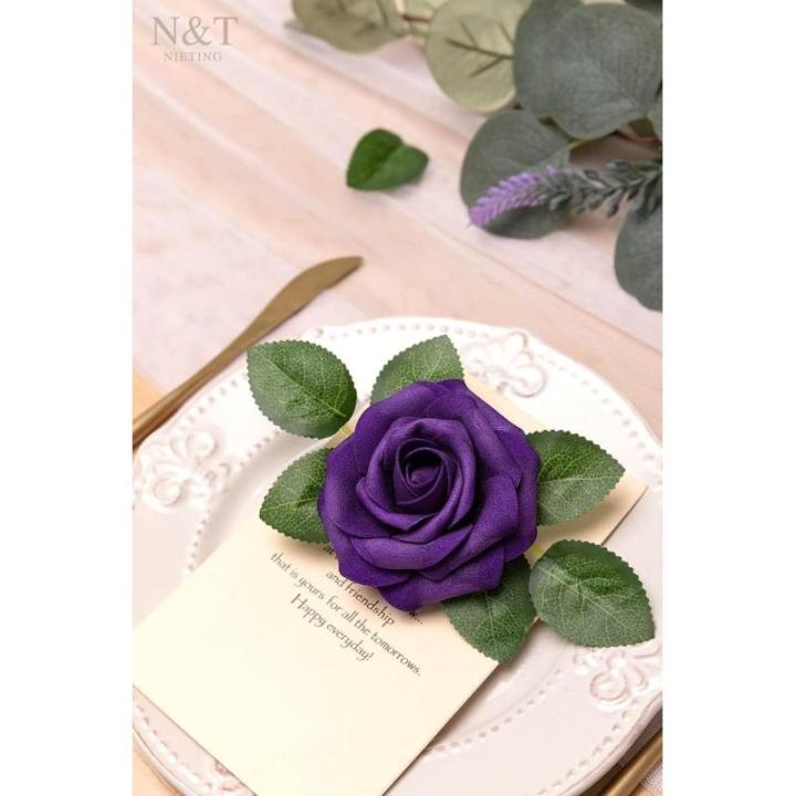 Kunstbloemen, kunstbloemen, rozen, perfect voor doe-het-zelf bruiloft, bruidsboeketten, middenstukken, bruidsdouche, feest, thuis, bloemstuk, Moederdag, decoraties, 25 stuks, stofp