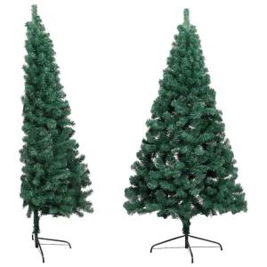 Künstlicher Halb-Weihnachtsbaum Beleuchtung Kugeln Grün 120 cmGün und Golden