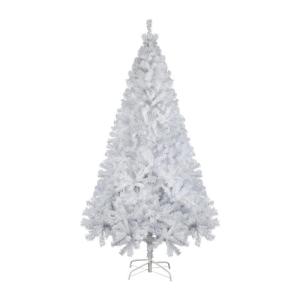 Kunstkerstboom, 180 cm, wit, kunstdennenboom met handschoenen en metalen standaard, kerstversiering voor binnen