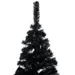 Wiederverwendbar Künstlicher Weihnachtsbaum Beleuchtung und Kugeln 150 cm H Christmas Tree Weihnachtsbaum Home Tannenbaum Weihnachtsdeko Christbaum Kunstbaum Halloween PVC Schwarz