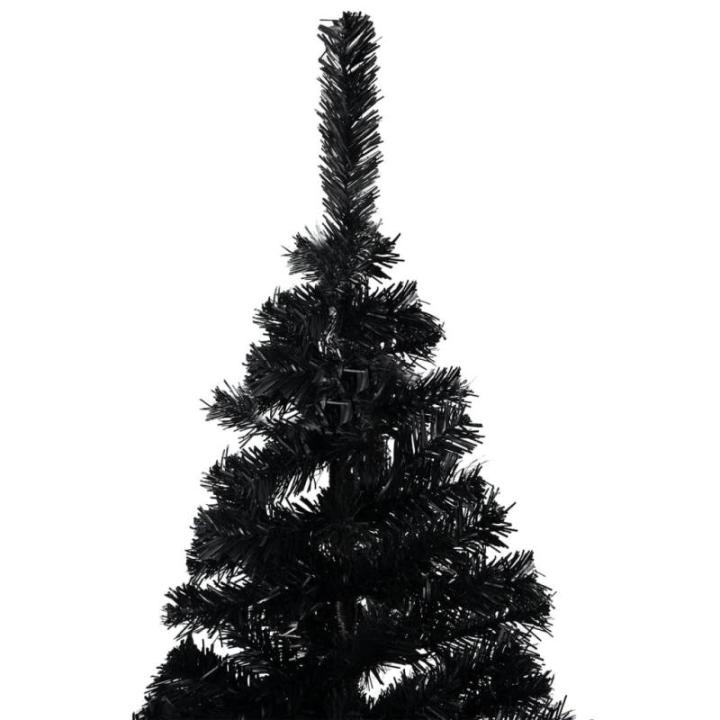 Wiederverwendbar Künstlicher Weihnachtsbaum Beleuchtung und Kugeln 150 cm H Christmas Tree Weihnachtsbaum Home Tannenbaum Weihnachtsdeko Christbaum Kunstbaum Halloween PVC Schwarz