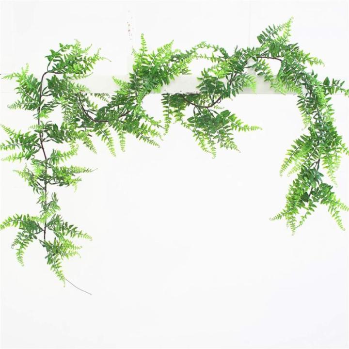 Faux Boston Varens, Wijnstokken Kunstmatige Opknoping Planten Nep Klimop Bladeren Slinger/Krans 190cm voor Bruiloft Achtergrond Boog Muur Thuis Veranda Tuin Woondecoratie