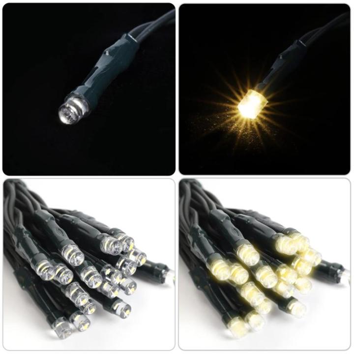 3m kerstboomverlichting met ring, kerstboom werp lichte ketting met 10 slingers 350 LED-lichtketting Waterdicht voor 120cm - 350cm boom, dennenboom, groene riem, struiken - warm wi