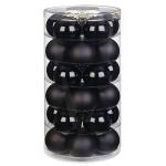 Inge Glas | mooie van glas | 30 ballen in doos | kerstboomversiering kerstboomversiering kerstboomballen 6cm Zwart/glans/mat.