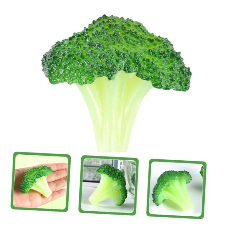 16 STK Simulierter Blumenkohl Gefälschte Gemüsespielzeuge Simulierter Grüner Brokkoli Realistische Brokkoli-Requisiten Lebensechtes Gemüse Künstliches Gemüse Brokkoli PVC Gre