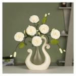 Kunstblumen Künstliche Blumenarrangements, künstliche Blumen mit kreativer Keramikvase, Bonsai-Pflanzen, Tischdekoration für Zuhause für jeden Anlass