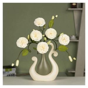 Kunstblumen Künstliche Blumenarrangements, künstliche Blumen mit kreativer Keramikvase, Bonsai-Pflanzen, Tischdekoration für Zuhause für jeden Anlass