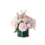 Kunstblumen Künstliche Blumen, Ornamente, Topfblumen, Arrangement, Heimdekoration, mit grünem Keramik-Blumentopf für jeden Anlass
