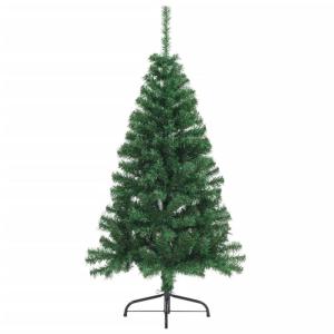 Weihnachtsbaum weiß,Tannenbaum künstlich klein,Künstlicher Halber Weihnachtsbaum mit Ständer Grün 150 cm PVCGeeignet für Patio, Schlafzimmer, Wohnzimmer, Weihnachten