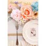 Künstliche Blumen Combo Fee Blau Blumen Mix Seidenblumen Gefälschte Rosen mit Stielen für DIY Hochzeit Brautsträuße Babyparty Blumenarrangement Tischaufsätze Heimdekorationen