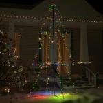 Weihnachtskegelbaum Beleuchtet Weihnachtsbaum Lichterbaum Dekobaum Weihnachtsdeko Lichterkette Beleuchtung 300 LEDs Indoor Outdoor 120x220cm