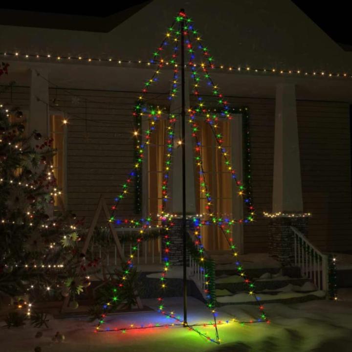 Weihnachtskegelbaum Beleuchtet Weihnachtsbaum Lichterbaum Dekobaum Weihnachtsdeko Lichterkette Beleuchtung 300 LEDs Indoor Outdoor 120x220cm