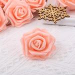 Kunstrozen, kunstrozen, schuim, rozen, bloemen, hoofd voor doe-het-zelf, bruiloft, bruid, boeketten, tafellay-outs, feest, thuis, decoraties (roze)