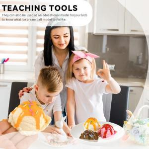 Künstliche Eisportionierer, realistische Simulation, Nachahmung, gefälschte Lebensmittel, Desserts, Modellnachbildung, gefälschte Eiskugeln, Fotografie-Requisite für Zuhause, G