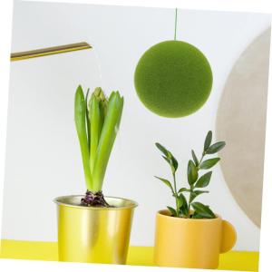 3st Simulierter Moosball Künstliche Mooskugeln Blumenmoos Moosige Steine Außenvase Künstliches Grünes Moos Topiary-Kugeln Hängen Dekor Gefälschte Mooskugeln Kunstmoos Beflock