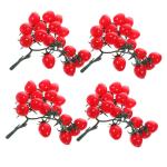 16 STK Simulierte Kirschtomaten Obst-Requisite Mini-Cherry-Tomaten Simulation Kirschtomaten Künstliche Kirschtomaten Kirschtomatenmodell Hausbedarf Lebensechte Tomaten PVC Rot