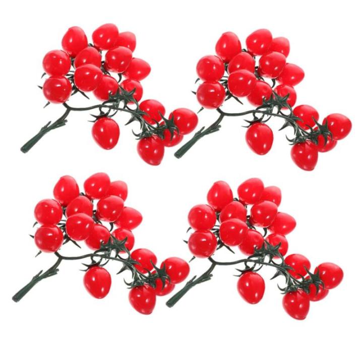 16 STK Simulierte Kirschtomaten Obst-Requisite Mini-Cherry-Tomaten Simulation Kirschtomaten Künstliche Kirschtomaten Kirschtomatenmodell Hausbedarf Lebensechte Tomaten PVC Rot
