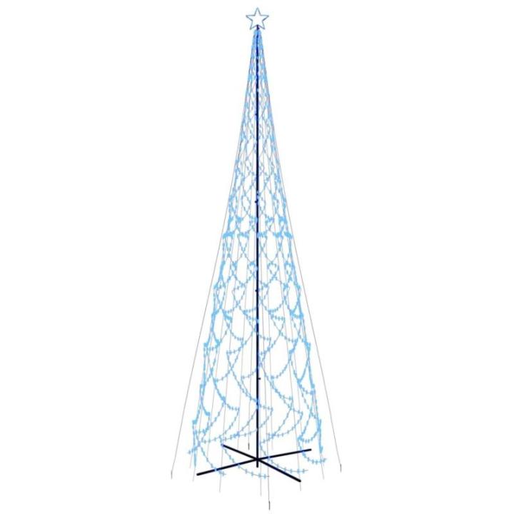 Mobili Weihnachtsbaum mit blauem Kegel, 3000 LEDs, 230 x 800 cm, Weihnachtsdekoration, Weihnachtsbaum, künstlicher Weihnachtsbaum, dünner Ständer