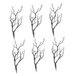 18 STK Halloween-dekorationssimulationsanlage Baumzweige Zur Dekoration Baumzweige Selber Machen Glitzernd Gefälschte Trockene Astdekore Partydekoration Ostern Fallen Black Plasti
