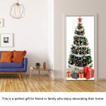 Waterdicht 15.2x39.4in Muurschildering Muursticker, Verwijderbare Raamsticker, voor Kerstversiering Eetkamers Slaapkamers Salons Showcase Decoratie(Christmas tree door stickers)