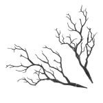2St Halloween-Dekoration Äste künstlicher Geweihzweig lebensechte Korallenzweige Halloween Dekoration Halloween dekoartikel weihnachtsdeko Pflanzen künstliche Geweihzweige Plast